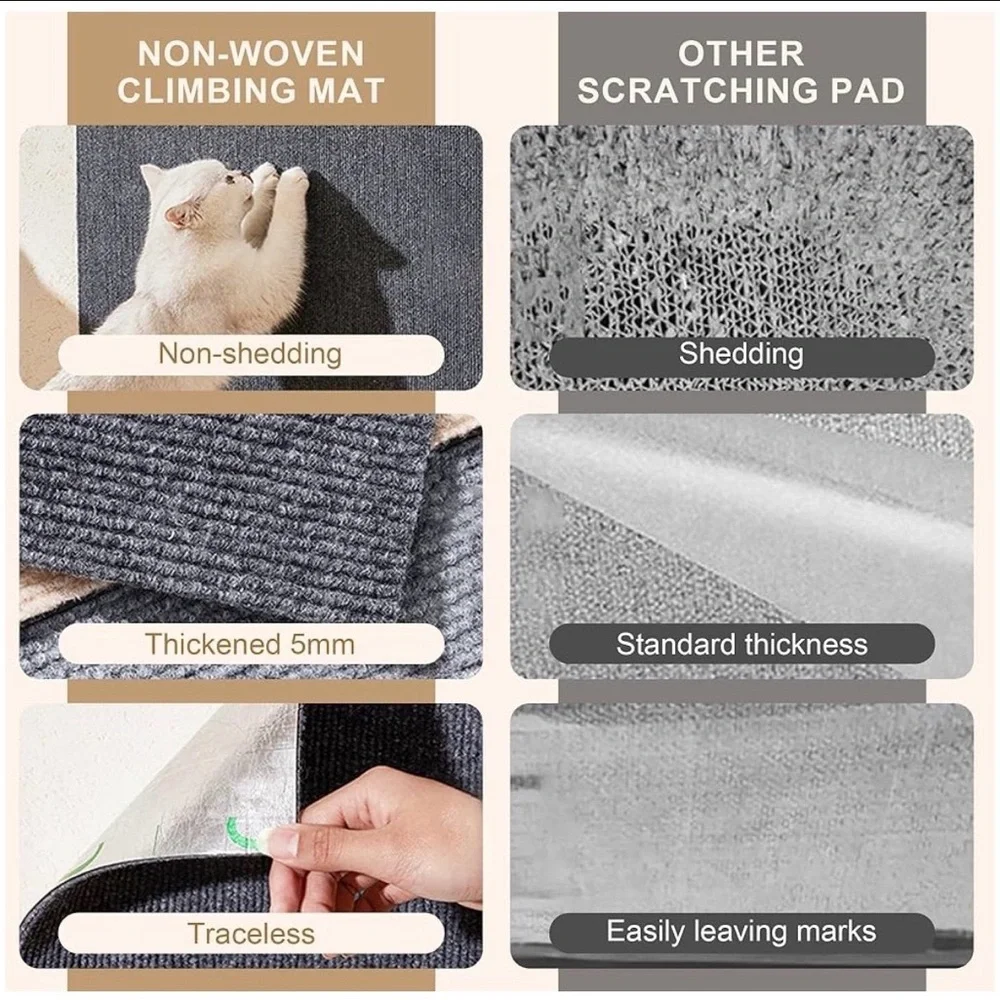 Cat Scratching Pads with Toy - Cream